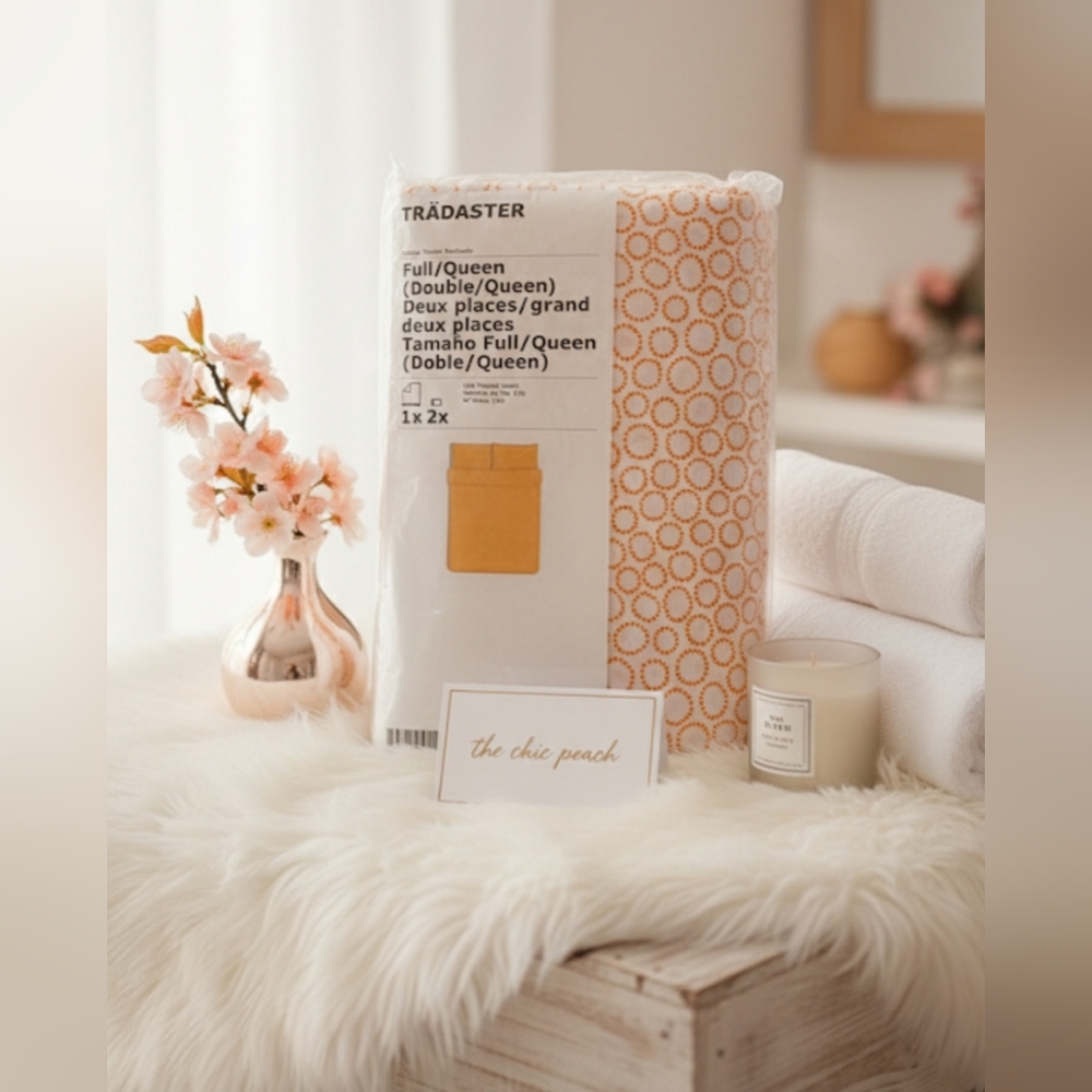🧡 IKEA TRÄDASTER Queen Duvet Cover & Pillowcase Set – NWT 🧡
